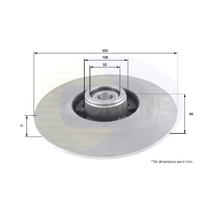 Stabdžių diskas COMLINE ADC3022