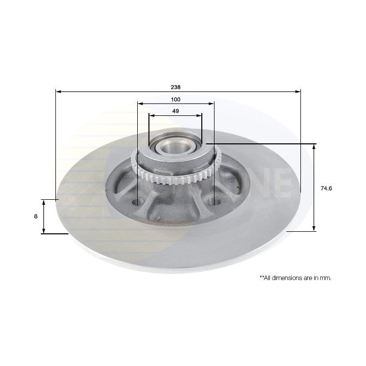 Stabdžių diskas COMLINE ADC3023