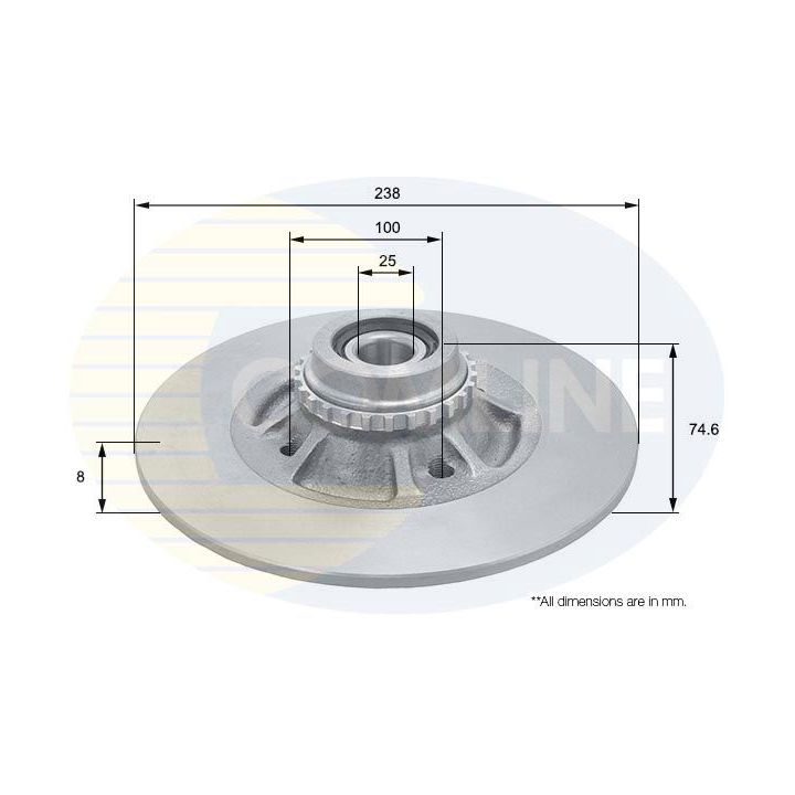 Stabdžių diskas COMLINE ADC3026