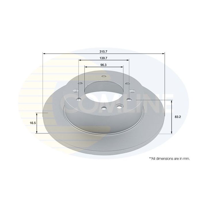 Stabdžių diskas COMLINE ADC4070