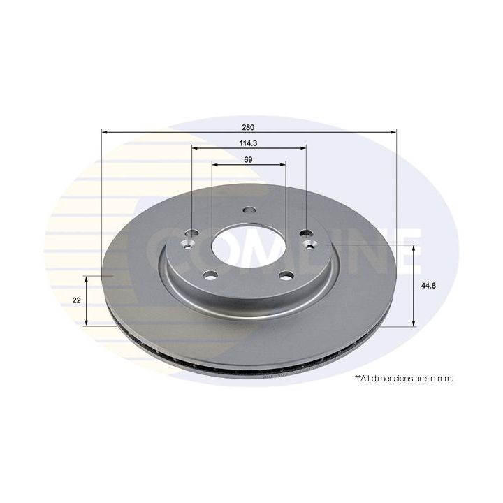 Stabdžių diskas COMLINE ADC5012V