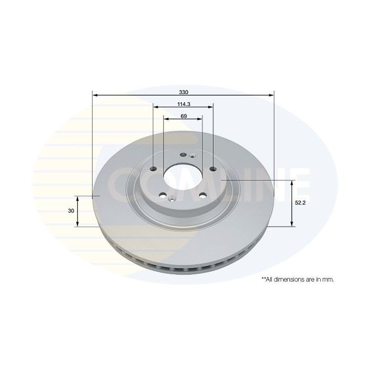 Stabdžių diskas COMLINE ADC5080V
