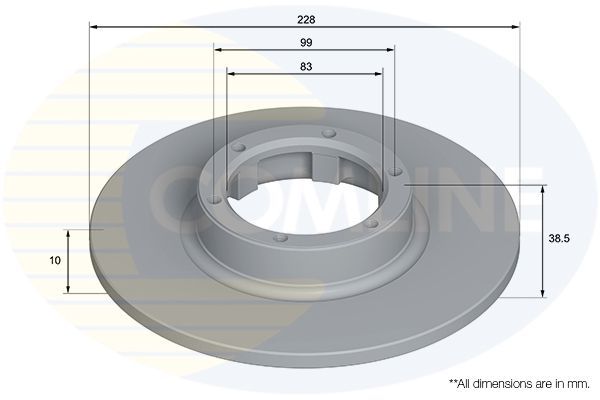 Stabdžių diskas COMLINE ADC5123