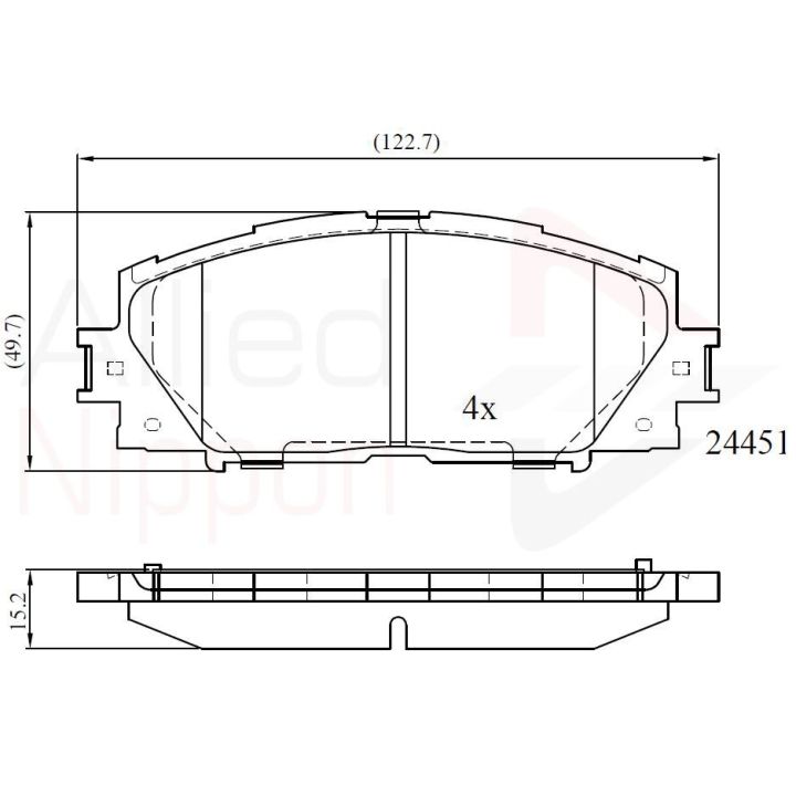 Stabdžių trinkelių rinkinys, diskinis stabdys COMLINE ADB06014
