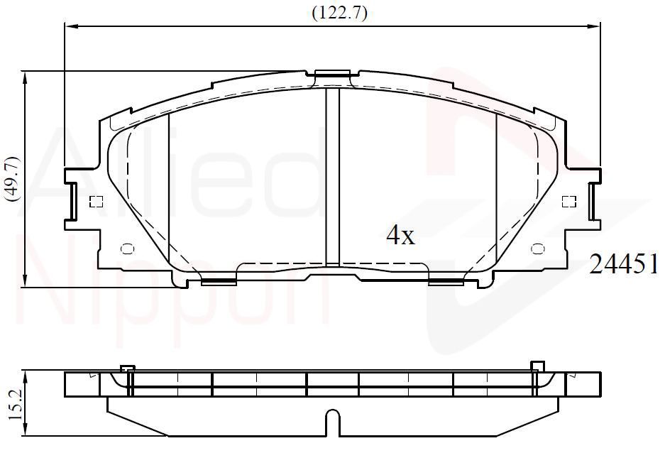 Stabdžių trinkelių rinkinys, diskinis stabdys COMLINE ADB06014