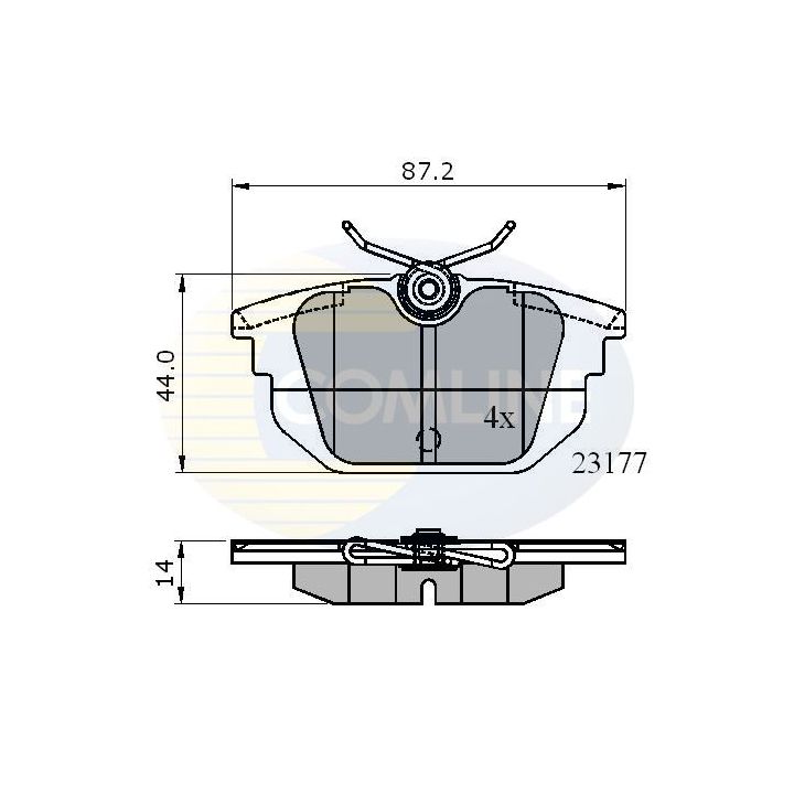 Stabdžių trinkelių rinkinys, diskinis stabdys COMLINE CBP01012