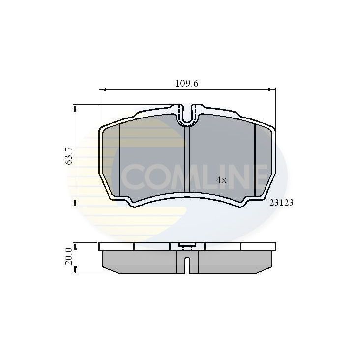 Stabdžių trinkelių rinkinys, diskinis stabdys COMLINE CBP01034