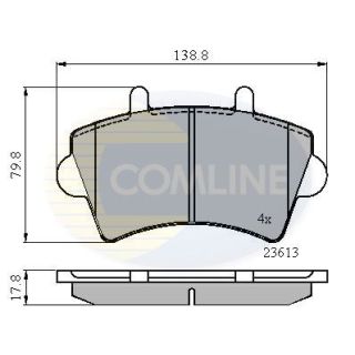 Stabdžių trinkelių rinkinys, diskinis stabdys COMLINE CBP01035