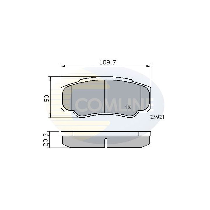 Stabdžių trinkelių rinkinys, diskinis stabdys COMLINE CBP01042