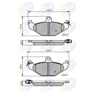 Stabdžių trinkelių rinkinys, diskinis stabdys COMLINE CBP01081