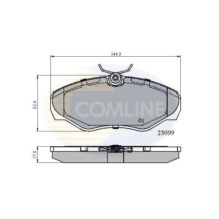 Stabdžių trinkelių rinkinys, diskinis stabdys COMLINE CBP01127