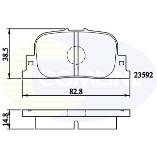Stabdžių trinkelių rinkinys, diskinis stabdys COMLINE CBP01172