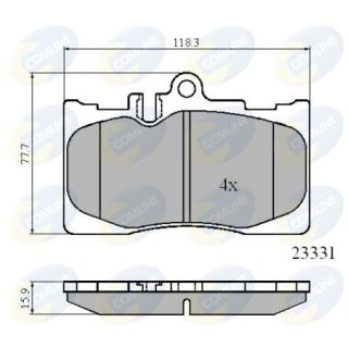 Stabdžių trinkelių rinkinys, diskinis stabdys COMLINE CBP01211