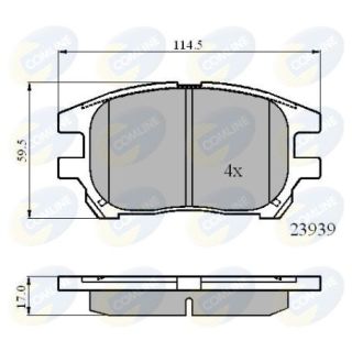 Stabdžių trinkelių rinkinys, diskinis stabdys COMLINE CBP01212