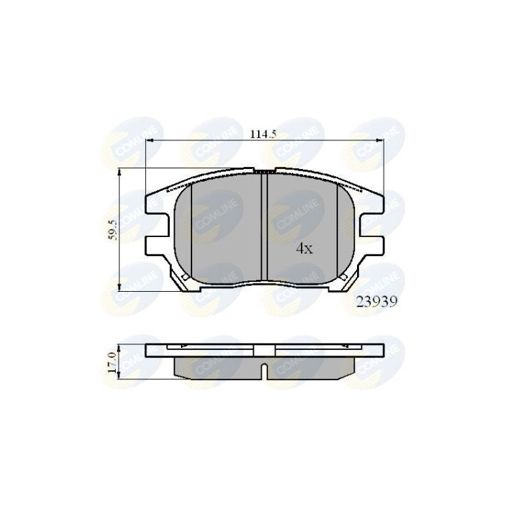 Stabdžių trinkelių rinkinys, diskinis stabdys COMLINE CBP01212