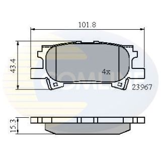 Stabdžių trinkelių rinkinys, diskinis stabdys COMLINE CBP01279