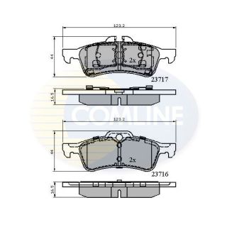 Stabdžių trinkelių rinkinys, diskinis stabdys COMLINE CBP01317