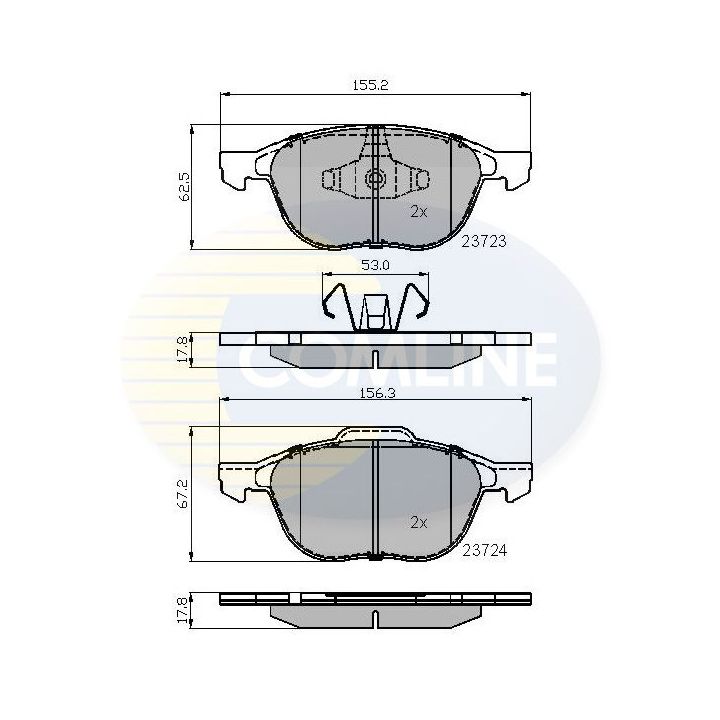 Stabdžių trinkelių rinkinys, diskinis stabdys COMLINE CBP01323
