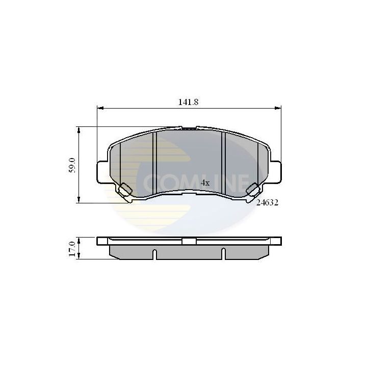 Stabdžių trinkelių rinkinys, diskinis stabdys COMLINE CBP01577