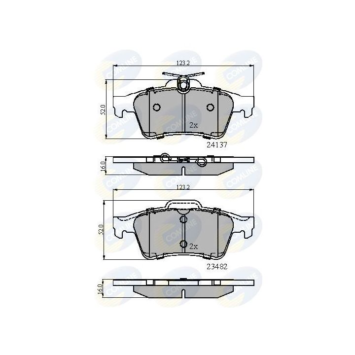 Stabdžių trinkelių rinkinys, diskinis stabdys COMLINE CBP01599
