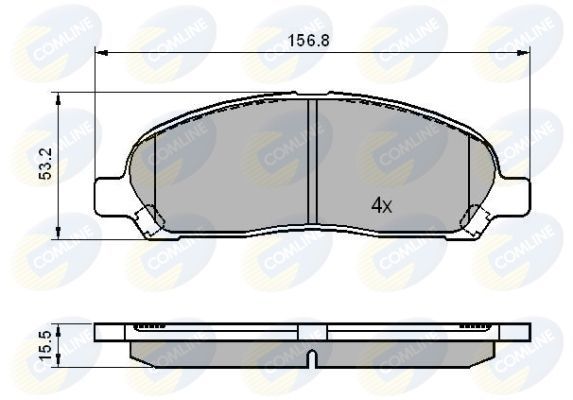 Stabdžių trinkelių rinkinys, diskinis stabdys COMLINE CBP01606