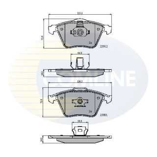 Stabdžių trinkelių rinkinys, diskinis stabdys COMLINE CBP01607
