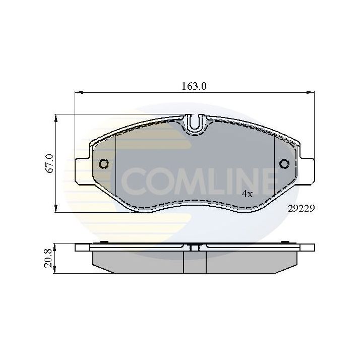 Stabdžių trinkelių rinkinys, diskinis stabdys COMLINE CBP01616