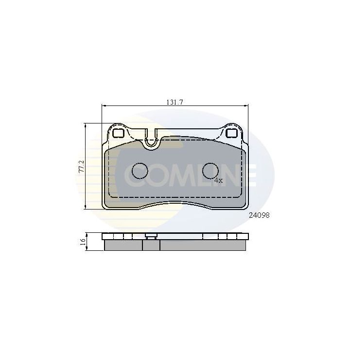 Stabdžių trinkelių rinkinys, diskinis stabdys COMLINE CBP01626