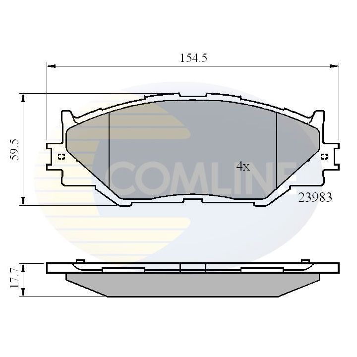 Stabdžių trinkelių rinkinys, diskinis stabdys COMLINE CBP01632