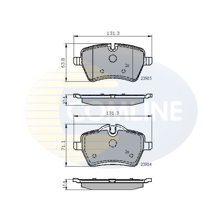 Stabdžių trinkelių rinkinys, diskinis stabdys COMLINE CBP01673