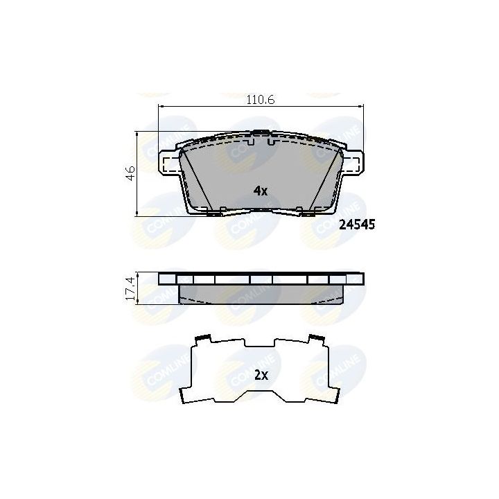 Stabdžių trinkelių rinkinys, diskinis stabdys COMLINE CBP01731