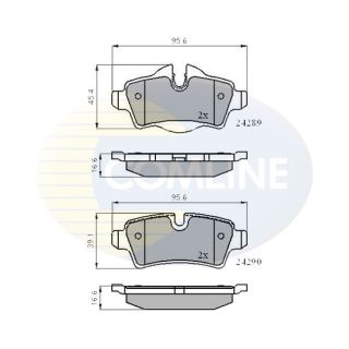 Stabdžių trinkelių rinkinys, diskinis stabdys COMLINE CBP01759