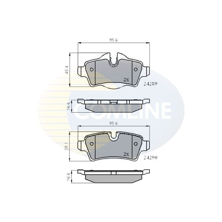 Stabdžių trinkelių rinkinys, diskinis stabdys COMLINE CBP01759
