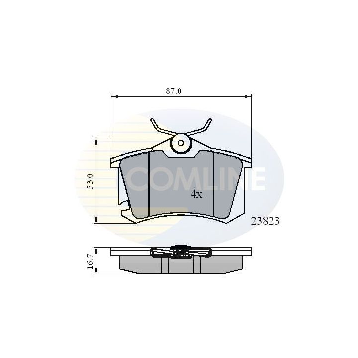 Stabdžių trinkelių rinkinys, diskinis stabdys COMLINE CBP01761