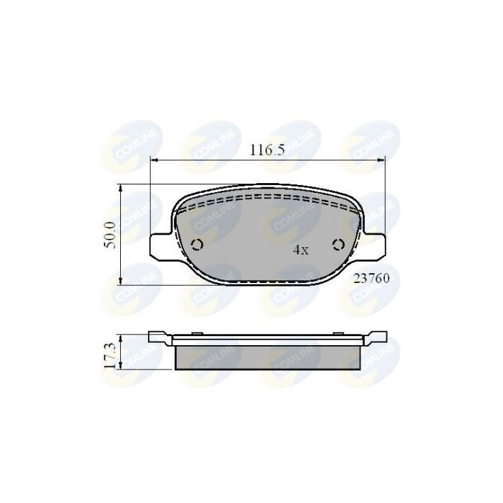 Stabdžių trinkelių rinkinys, diskinis stabdys COMLINE CBP01769