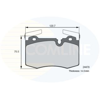 Stabdžių trinkelių rinkinys, diskinis stabdys COMLINE CBP02109