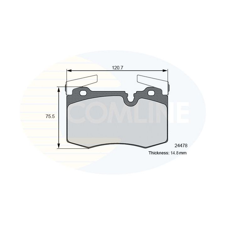 Stabdžių trinkelių rinkinys, diskinis stabdys COMLINE CBP02109