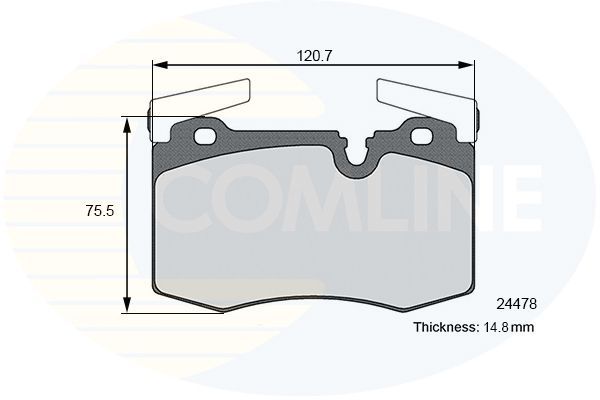 Stabdžių trinkelių rinkinys, diskinis stabdys COMLINE CBP02109