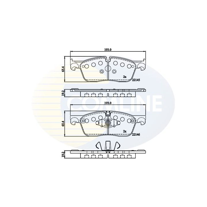 Stabdžių trinkelių rinkinys, diskinis stabdys COMLINE CBP02253