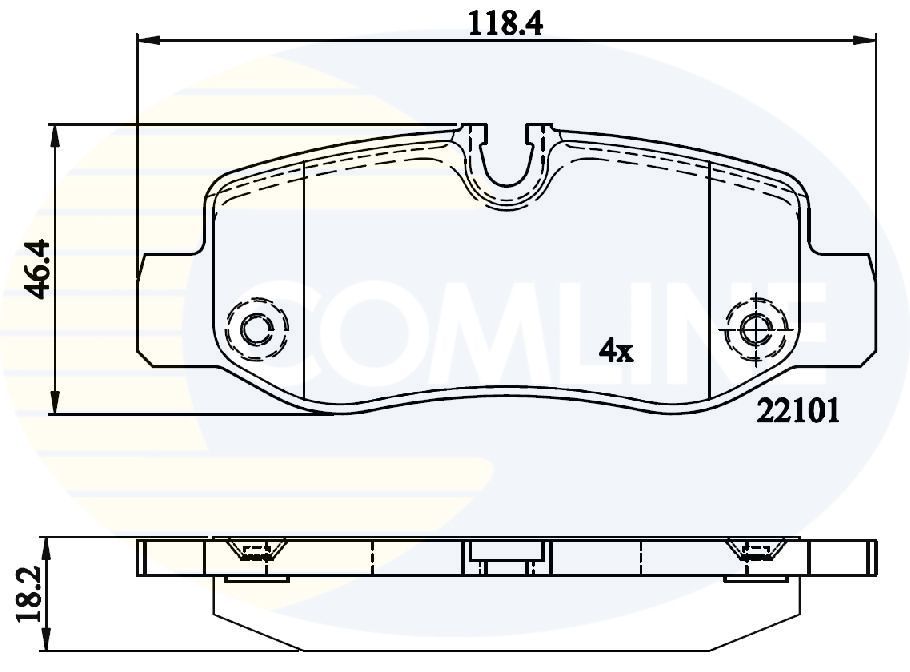 Stabdžių trinkelių rinkinys, diskinis stabdys COMLINE CBP02315