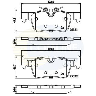 Stabdžių trinkelių rinkinys, diskinis stabdys COMLINE CBP02318