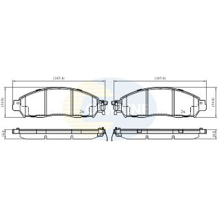 Stabdžių trinkelių rinkinys, diskinis stabdys COMLINE CBP02420