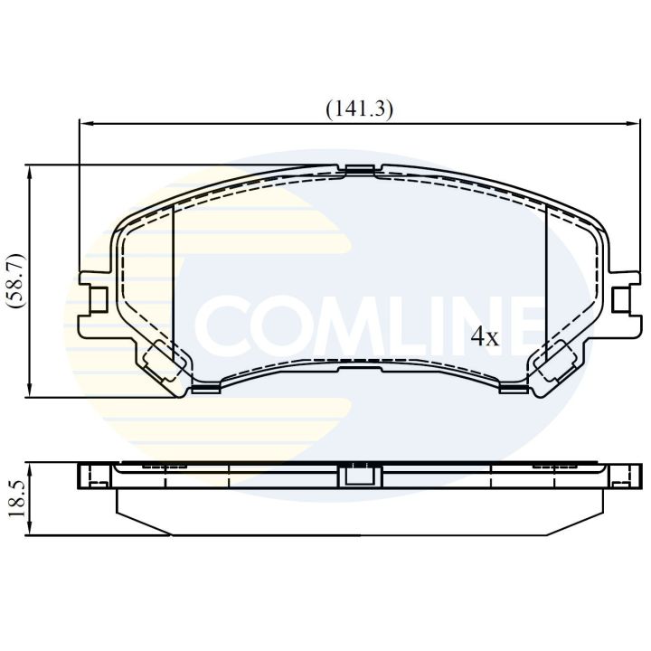 Stabdžių trinkelių rinkinys, diskinis stabdys COMLINE CBP02423