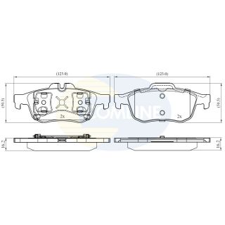 Stabdžių trinkelių rinkinys, diskinis stabdys COMLINE CBP02425