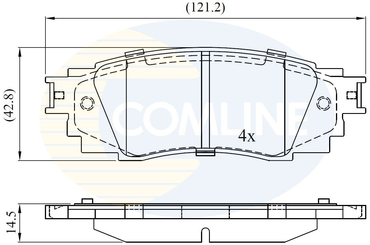 Stabdžių trinkelių rinkinys, diskinis stabdys COMLINE CBP02430