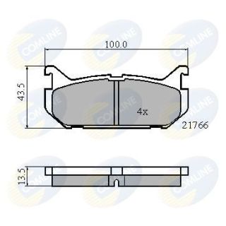 Stabdžių trinkelių rinkinys, diskinis stabdys COMLINE CBP0327