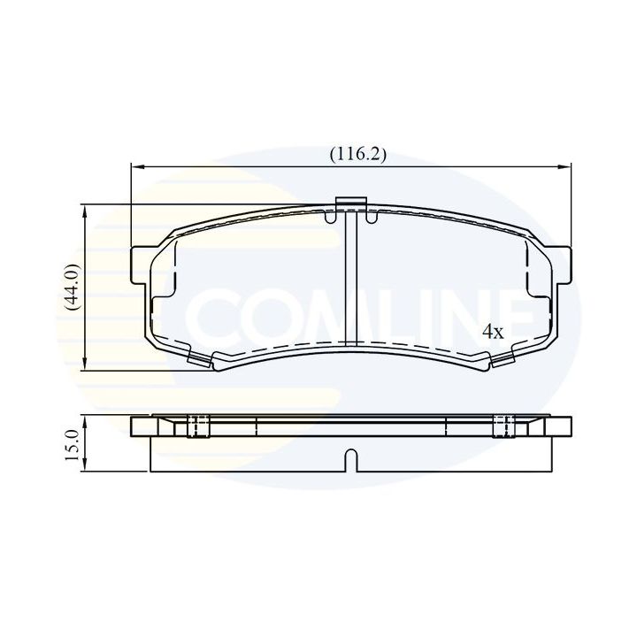 Stabdžių trinkelių rinkinys, diskinis stabdys COMLINE CBP0404