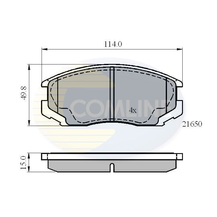 Stabdžių trinkelių rinkinys, diskinis stabdys COMLINE CBP0415
