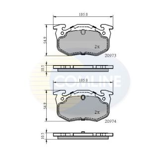 Stabdžių trinkelių rinkinys, diskinis stabdys COMLINE CBP0522