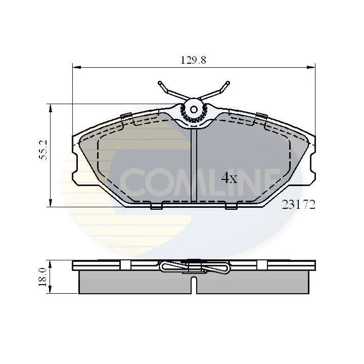 Stabdžių trinkelių rinkinys, diskinis stabdys COMLINE CBP0526